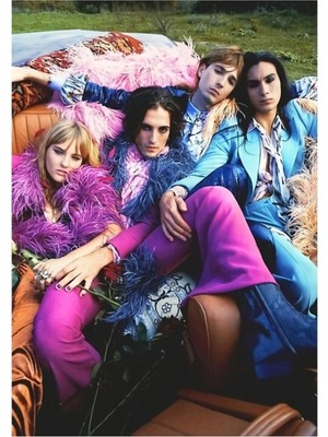 Universal Havalı Maneskin Tablo Ahşap Poster Dekoratif