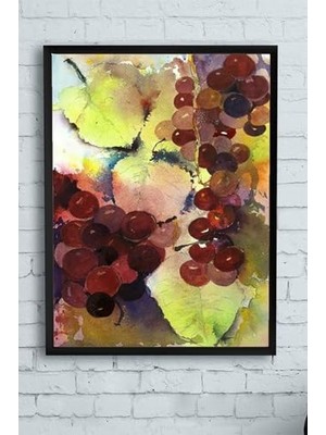 (PSTER13790) Üzüm Sanatsal Çerçeveli Tablo (50X70CM)