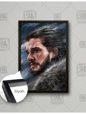 SML Tablo Jon Snow Taht Oyunları Game Of Thrones Buz Kralı Dizi Dikey Çerçeveli Kanvas Tablo