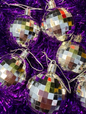 Eng Parti Dünyası Gümüş 5 cm 6'lı Disco Topları Yılbaşı Ağacı Süsüeng - 142