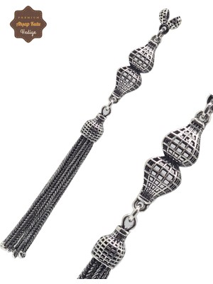 Midyat Nurtaş Gümüş Piramit Model 925 Ayar Gümüş Tesbih Püsükülü 201025581