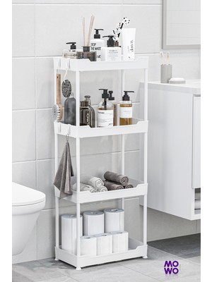 Empressco Mowo Home Mowo 4 Katlı Banyo Rafı, Mutfak Rafı, Havluluk, Deterjanlık Makyaj Organizer - Fiyatı, Yorumları