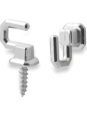 Hakay Vidalı Metal Duvar Askısı - 5 Adet Çengelli Tasarım