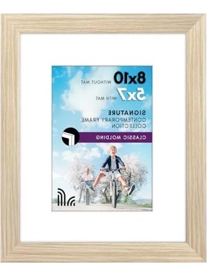 Hakay Doğal Meşe 8X10 Ahşap Resim Çerçevesi - Yatay ve Dikey Kullanım