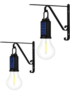 Hakay Güneş Enerjili 2 Li LED Dış Mekan Lamba Seti, Su Geçirmez ve USB Şarjlı