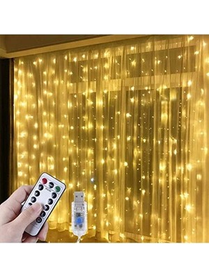 Hakay 3x3 Metre Kumandalı Peri LED Işık - Dekoratif Yılbaşı Aydınlatması