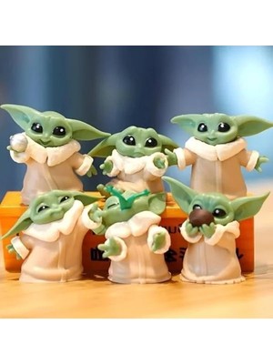 Hakay Sevimli Bebek Yoda Biblo Koleksiyonu, 6'lı Set ile Dekoratif Hediyelik Eşya