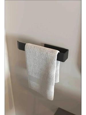 Hakay Siyah Paslanmaz Çelik Havluluk, Şık Banyo Aksesuarı