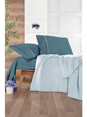 Monolisse Cozy Pike Takımı Tek Kişilik Koyu Indigo 160*230 cm