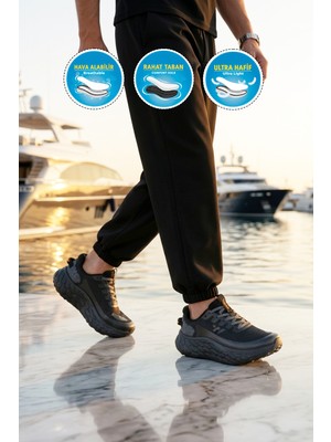 Walkway Flystep M Siyah Hafızalı Taban Erkek Spor Ayakkabı