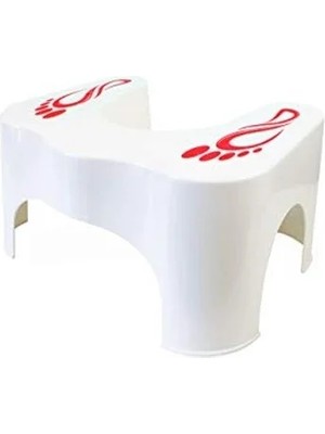 Hakay Klozet Taburesi, 44 x 21 x 31 Cm, Beyaz Renk