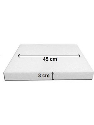Dekoras Strafor Köpük Kare Pasta Taban Altlığı (45X45X3 Cm)