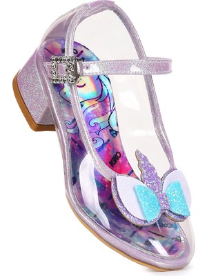 Kiko Kids Rosella Unicorn Kız Çocuk Topuklu Abiye Şeffaf Ayakkabı