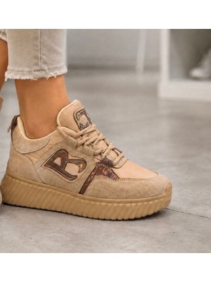 papucumun dünyası Kadın Modern Chunky Taban Yumuşak Iç Yapılı Günlük Sneaker