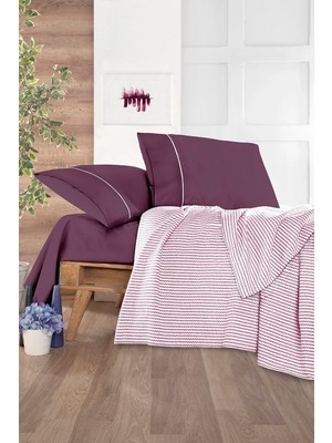 Monolisse Cozy Pike Takımı Tek Kişilik Mürdüm 160*230 cm