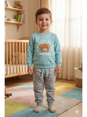 Mj Kids Süzene Nakışlı Ikili Erkek Çocuk Takımı 1,2,3 Yaş