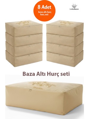 Empressco Umbellatum 8 Adet Açık Bej Baza Altı Düzenleyici Hurç Baza Altı Büyük Boy Saklama Hurcu - Fiyatı, Yorumları