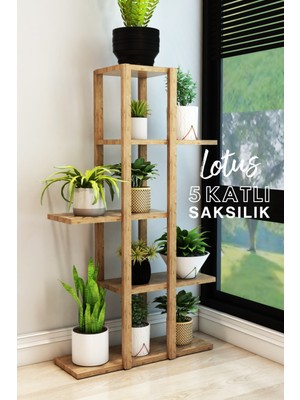 Empressco Jest Dekor Konsept Lotus Atlantik Çam Ahşap 5 Katlı Çiçeklik, Saksılık, Çiçek Standı, Dekoratif Raf-Çok Amaçlı Kullanım - Fiyatı, Yorumları