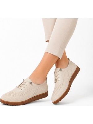 Tarzbu Casual Topuk Dikeni Için Ortapedik Tabanlı Loafer Makosen Kadın Günlük Yumuşak Ayakkabı Tarzloaferyaz1