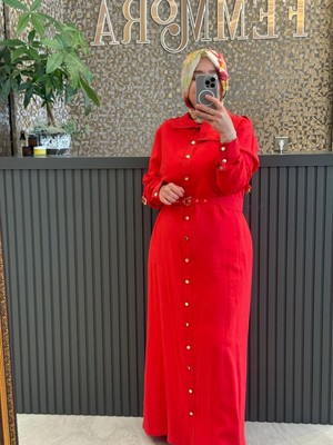 Missemramiss Kemer Detaylı Cermine Elbise