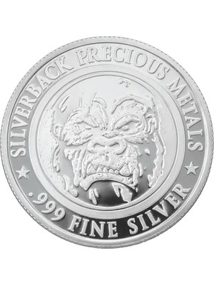 AgaKulche Gümüş Sikke Coin 999 Ayar Gorilla Temalı 31,10 gr Ağırlığında Özel Tasarım