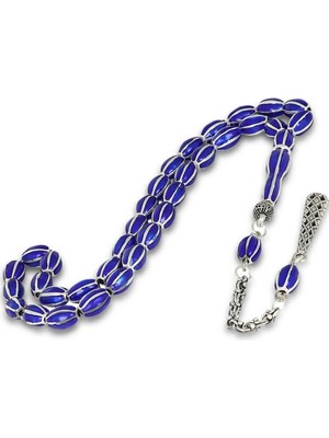 Mirari Jewelry Mine Işçilikli Gümüş Kaplama Ayyıldız Püsküllü Tesbih