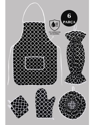 Empressco Morlay 6 Parça Mutfak Seti & Mutfak Önlüğü , Fırın Eldiveni , 2li Tutacak , Organizer Poşetlik , Demlematik - Fiyatı, Yorumları