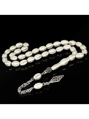 Mirari Jewelry Mine Işçilikli Gümüş Kaplama Arpa Kesim Tesbih