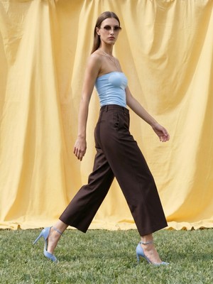 Dilvin 20659 Bandeau Top-Açık Mavi