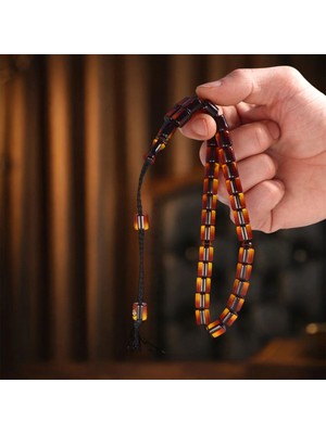 Mirari Jewelry Osmanlı Ateş Benzetme Sistemli Kehribar Tesbih