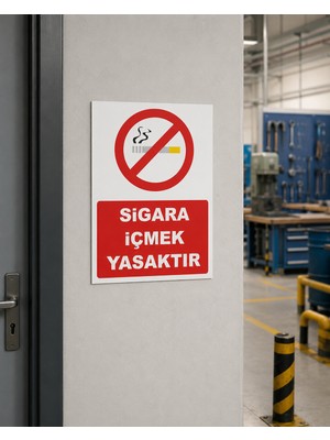 Karbonsoft Iş Güvenliği Uyarı Levhası Sigara Içmek Yasaktır