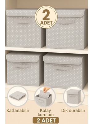 Empressco Spartek Home Textile 2ADET-KAPAKLI Desenli Dolap Içi Çamaşır Oyuncak Düzenleyici Katlanır Kapaklı Saklama Kutusu 30X30X30 - Fiyatı, Yorumları
