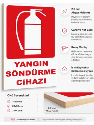 Karbonsoft Iş Güvenliği Uyarı Levhası Yangın Söndürme Cihazı