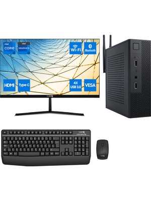 Turbox MINI-165 I5 9400 16GB Ram 256GB M2 Nvme SSD 23.8 Inç Fhd Monitör Kurumsal Ofis Mini Pc