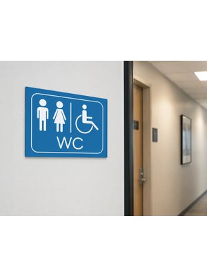 Karbonsoft Wc Tuvalet Tabelası Kapı ve Duvar Yönlendirme Tabelası