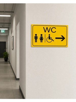 Karbonsoft Wc Tuvalet Tabelası Kapı Yönlendirme