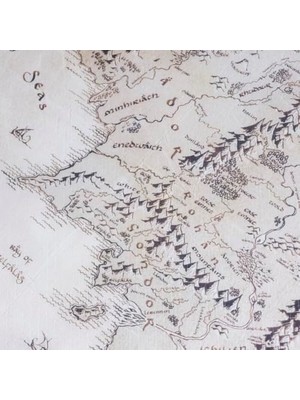 Of The Rings - Middle Earth Map Lisanslı Amerikan Servis