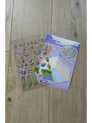 Kolbi 8 Parça Sevimli 3D Izometrik Kafe Market Kütüphane Parti