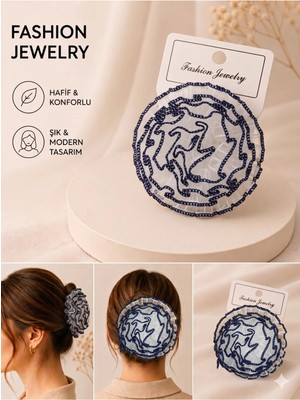 Asel Aksesuar Şık Tasarım Fırfırlı Organze Tül Scrunchie Lastik Toka Kadın Saç Aksesuarı