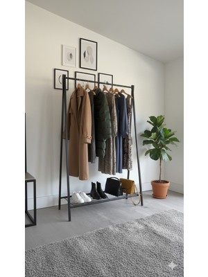 Empressco Minimal Home Minimalhome Konfeksiyon Askısı/ Raflı Ayaklı Askılık/ Portmanto Ayakkabılık - Fiyatı, Yorumları