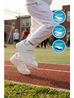 Cool Cooper F Beyaz Unisex Çocuk Spor Ayakkabı
