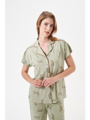 Pjs Kadın Düğmeli Pijama Takım 29046