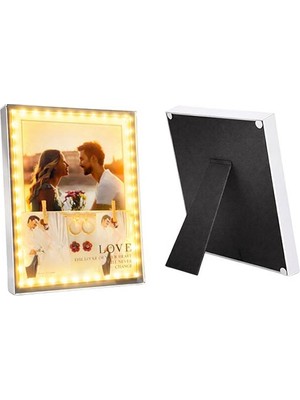 Sanal Bayim Dekoratif Işıklı Kristal Fotoğraf Çerçevesi 15X20