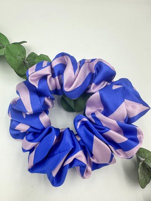 Icon Silk Saf Ipek Saç Tokası Orta Boy (Blue Ripple)