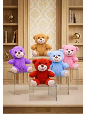 Wolawood Yüksek Kalite 5’li Renkli Yumoş Peluş Ayıcık Seti Teddy Bear Ayıcıklar Takımı Sevimli Oyuncak Dekoratif Hediyelik Yumuşacık Uyku Arkadaşı Peluş Ayı Koleksiyonu Beş (5) Adet 25 cm