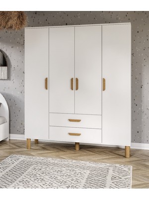 Empressco Afilli Mobilya Güneş Bohem 4 Kapaklı Gardrop Tamamı Mdf - Fiyatı, Yorumları