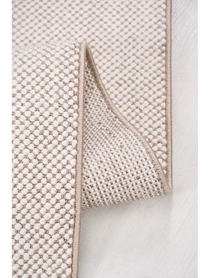 Erdo Ticaret Youdayhomecollection Funda-Beyaz/vizon - Oturma Odası, Koridor, Yatak Odası Halısı- Robot Süpürgeye Uyumlu-Kolay Temizlenebilir - 160X160