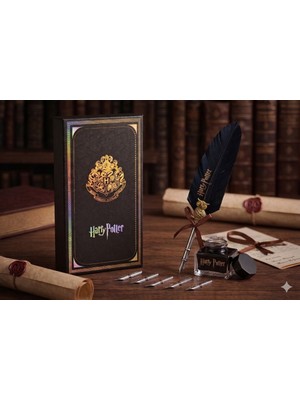 Ebuu Concept Harry Potter Baskılı Özel Tasarım Divit Hokka Seti Tüylü Divit Kalem Mürekkep Hediyelik Set