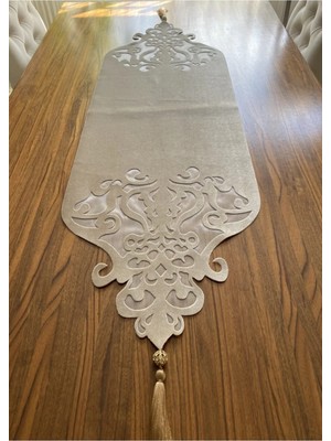 Nurhan Home Collection Taç Modeli Bal Renk Renk Masa Runner