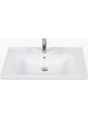 Creavit Ideal 80 cm Dolap Uyumlu Etajerli Lavabo (1.kalite) ID080.02
